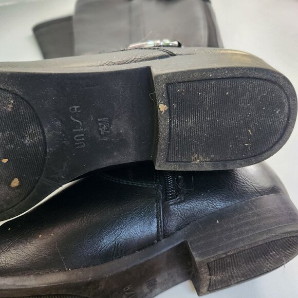 Unisa Untriplee-J Knee High Black Leather Riding Boots Size 7.5 - Picture 7 of 8